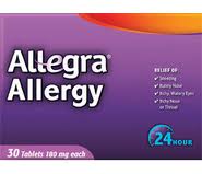 Allegra 180mg 10 Tabs, Fexofenadine